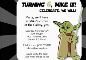 Yoda Birthday Invitations Yoda Inspired Birthday Party Invitation by Freshlycutcards