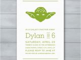 Yoda Birthday Invitations Yoda Star Wars Birthday Party Invitation by Pandafunkcreations