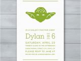 Yoda Birthday Invitations Yoda Star Wars Birthday Party Invitation by Pandafunkcreations