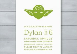 Yoda Birthday Invitations Yoda Star Wars Birthday Party Invitation by Pandafunkcreations