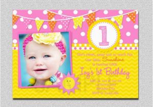 You are My Sunshine 1st Birthday Invitations Sunshine Birthday Invitation Sunshine Birthday Party