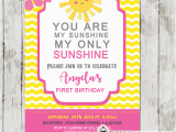 You are My Sunshine 1st Birthday Invitations Sunshine First Birthday Archives Cupcakemakeover