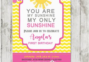 You are My Sunshine 1st Birthday Invitations Sunshine First Birthday Archives Cupcakemakeover