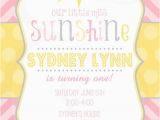 You are My Sunshine 1st Birthday Invitations You are My Sunshine Birthday Invitation