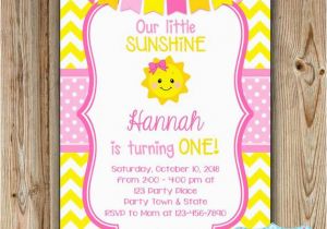 You are My Sunshine 1st Birthday Invitations You are My Sunshine Birthday Invitation Sunshine Birthday