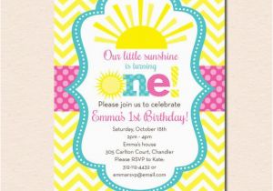 You are My Sunshine 1st Birthday Invitations You are My Sunshine First Birthday Invitation Digital File