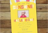You are My Sunshine 1st Birthday Invitations You are My Sunshine First Birthday Invitation First Birthday