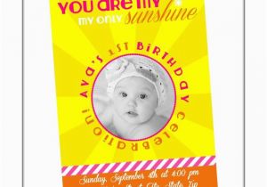 You are My Sunshine 1st Birthday Invitations You are My Sunshine First Birthday Party by Ellerydesigns