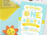 You are My Sunshine 1st Birthday Invitations You are My Sunshine First Birthday Party Invitations Diy