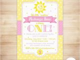 You are My Sunshine 1st Birthday Invitations You are My Sunshine Invitation Sunshine Birthday