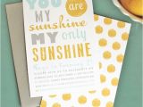 You are My Sunshine 1st Birthday Invitations You are My Sunshine Printable Birthday Party Invitation