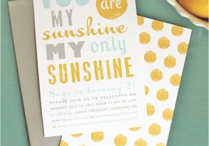 You are My Sunshine 1st Birthday Invitations You are My Sunshine Printable Birthday Party Invitation