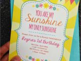 You are My Sunshine Birthday Party Invitations One Life to Love You are My Sunshine Birthday Party