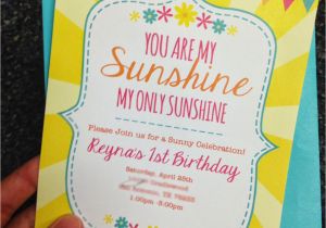 You are My Sunshine Birthday Party Invitations One Life to Love You are My Sunshine Birthday Party
