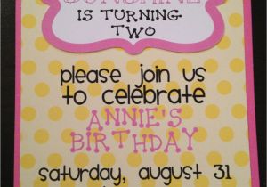You are My Sunshine Birthday Party Invitations You are My Sunshine Birthday Invitation