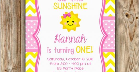 You are My Sunshine Birthday Party Invitations You are My Sunshine Birthday Invitation Sunshine Birthday