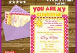 You are My Sunshine Birthday Party Invitations You are My Sunshine Birthday Party Invitation Printable File