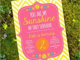 You are My Sunshine Birthday Party Invitations You are My Sunshine Party Invite Yellow orange by