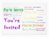 You Re Invited Birthday Invitations Multicolored Quot You 39 Re Invited Quot Party Invitation