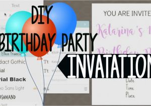 Youtube Birthday Party Invitations Diy Birthday Party Invitations Youtube