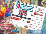 Youtube Birthday Party Invitations Youtube Birthday Party Invitation Cool and Unique Youtuber