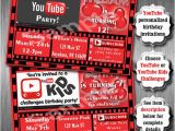 Youtube Birthday Party Invitations Youtube Birthday Party Invitations Printable Invitation