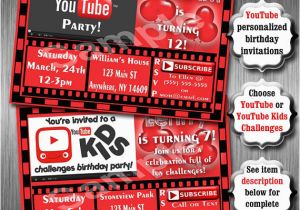 Youtube Birthday Party Invitations Youtube Birthday Party Invitations Printable Invitation