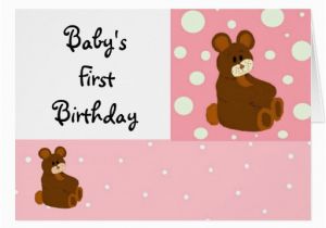 Zazzle Birthday Cards Baby 39 S First Birthday Card Zazzle