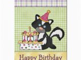 Zazzle Birthday Cards Cute Cartoon Skunk Birthday Greeting Card Zazzle