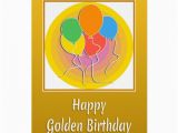 Zazzle Birthday Cards Golden Birthday Card with Balloons Zazzle