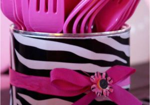 Zebra Print Birthday Decorations Pink Zebra theme Birthday Party Ideas Photo 3 Of 14