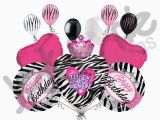 Zebra Print Decorations for A Birthday Party 11 Pc Zebra Princess Happy Birthday Balloon Bouquet Girl