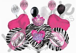 Zebra Print Decorations for A Birthday Party 11 Pc Zebra Princess Happy Birthday Balloon Bouquet Girl