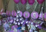 Zebra Print Decorations for A Birthday Party Birthday Party Cheetah Print Pink and Gold Candy Buffet