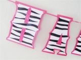 Zebra Print Happy Birthday Banner Happy Birthday Banner Black and White Zebra Print On Hot