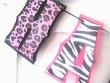 Zebra Print Happy Birthday Banner Happy Birthday Banner Glitter Leopard Print and Zebra by