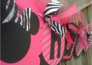 Zebra Print Happy Birthday Banner Items Similar to Minnie Mouse Happy Birthday Banner In Hot