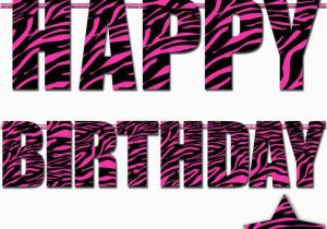 Zebra Print Happy Birthday Banner Zebra Happy Birthday Letter Banner Photo Prop Printable