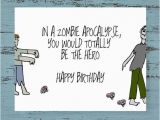 Zombie Birthday Cards Birthday Card Zombie Card Zombie Apocalypse Funny