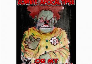 Zombie Birthday Cards Zombie Clown Birthday Greeting Card Zazzle