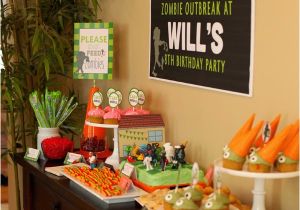 Zombie Birthday Party Decorations Plants Vs Zombies Inspired Birthday Party Dessert Table