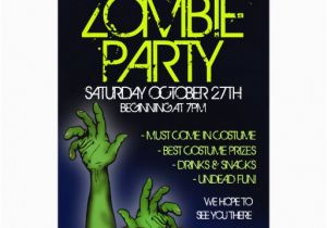 Zombie Birthday Party Invitations Personalized Walking Dead Invitations