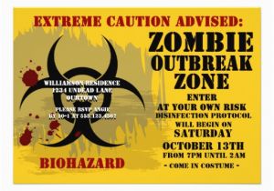Zombie Birthday Party Invitations Personalized Walking Dead Invitations