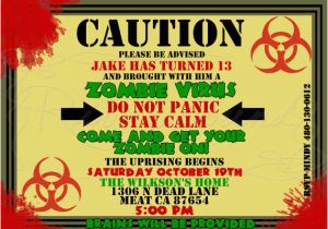 Zombie Birthday Party Invitations Printable Zombie Invitations for A Teen Zombie Party