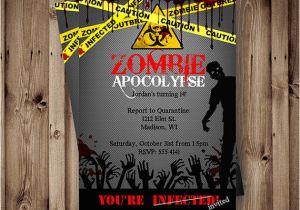 Zombie Birthday Party Invitations Printable Zombie Invitations for A Teen Zombie Party Omg