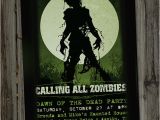 Zombie Birthday Party Invitations Printable Zombie Invitations for A Teen Zombie Party Omg