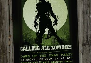 Zombie Birthday Party Invitations Printable Zombie Invitations for A Teen Zombie Party Omg