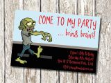 Zombie Birthday Party Invitations Zombie Birthday Party Invitation Printable and Personalised