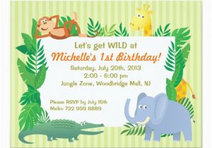 Zoo themed Birthday Party Invitations Jungle Safari Zoo themed Birthday Invitation Card Zazzle