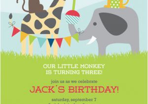 Zoo themed Birthday Party Invitations Party Invitations Birthday at the Zoo at Minted Com